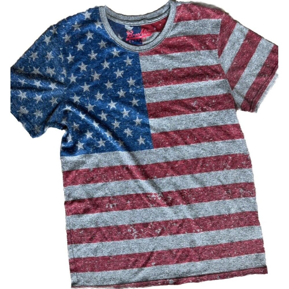 Brooklyn Cloth Co. Red White Blue American 4th of July Tshirt Large